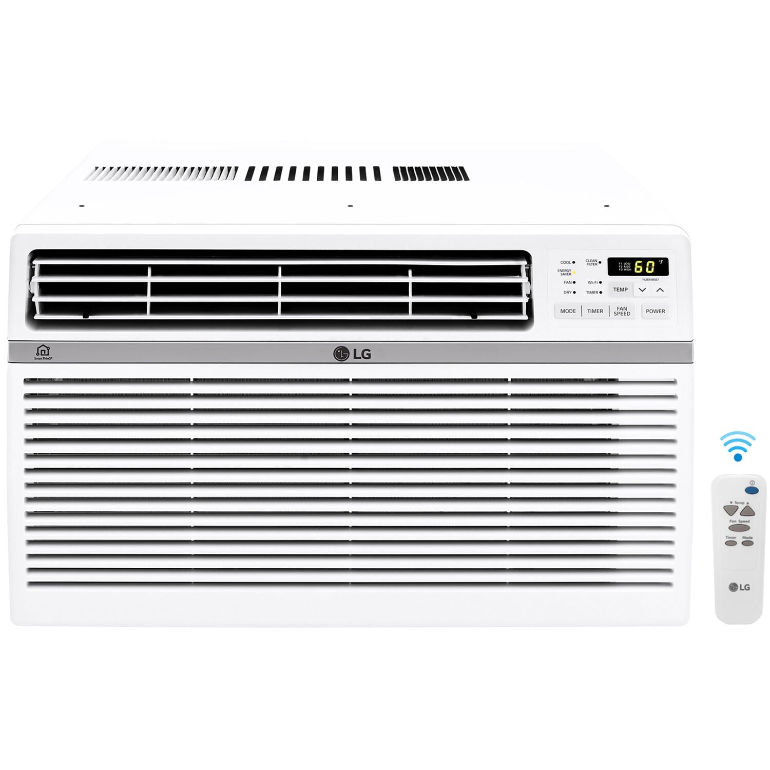 LG 350-sq ft Window Air Conditioner with Remote (115-Volt, 8000-BTU) Wi-Fi enabled LW8017ERSM