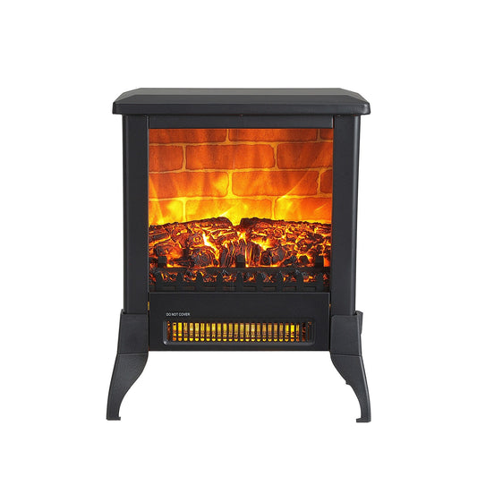 SINOFURN 15-in W Black LED Electric Fireplace SYC070006BK