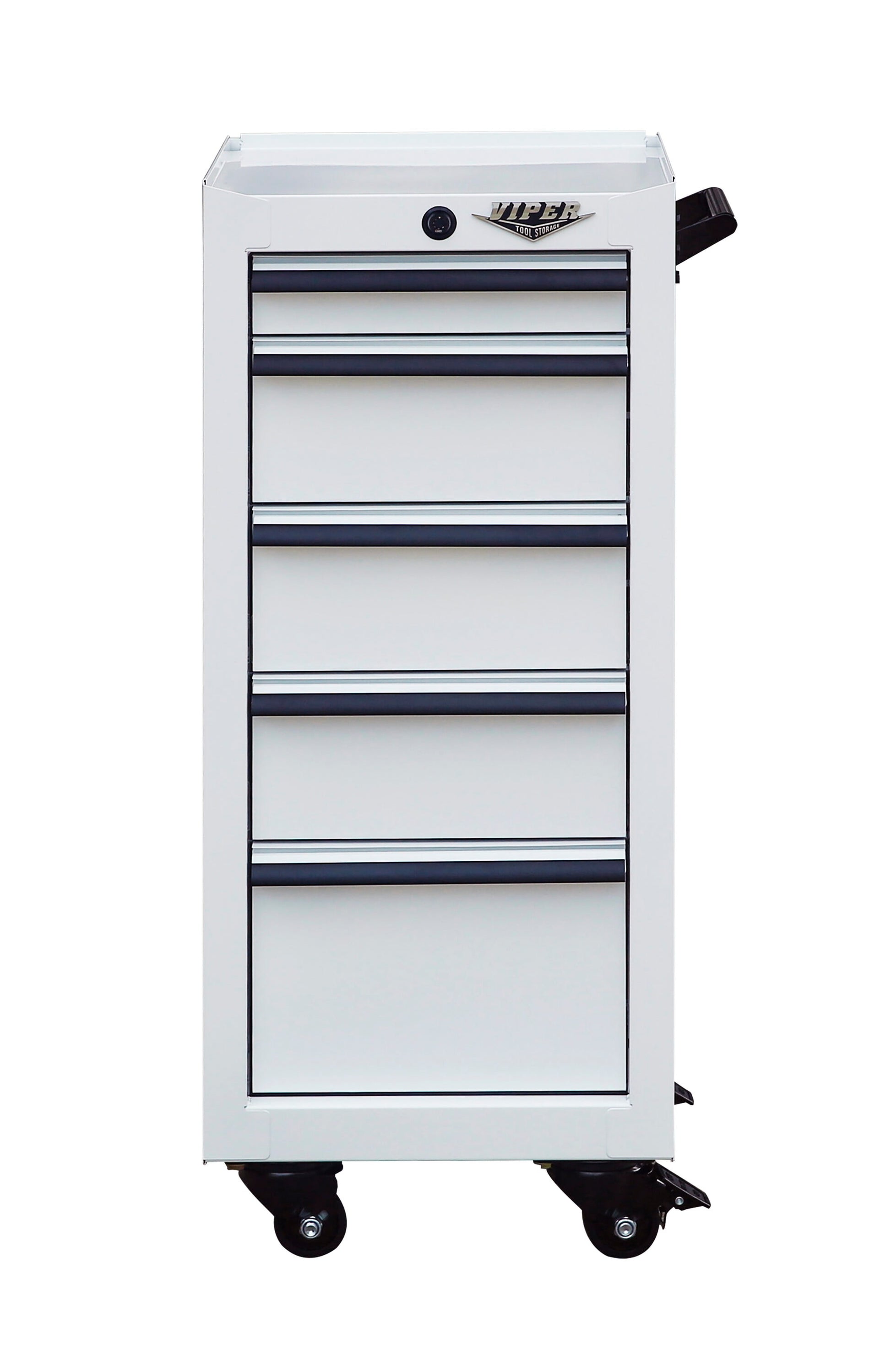 Viper Tool Storage 15.8-in W x 37.3-in H 5-Drawer Steel Rolling Tool Cabinet (White) V1605WHR