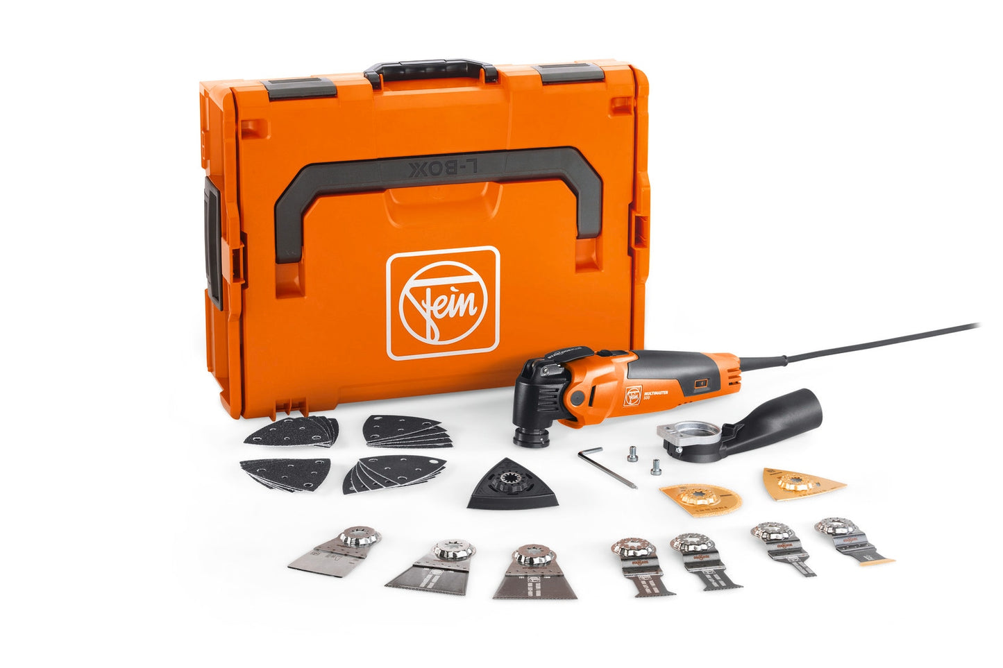 FEIN MULTIMASTER MM 500 Plus Top Corded 3-Amp Variable 40-Piece Oscillating Multi-Tool Kit with Hard Case 72296770090