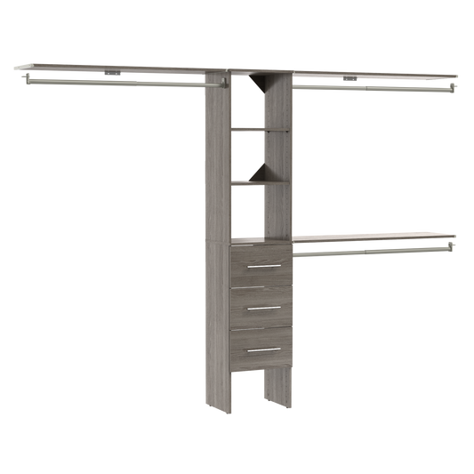 ClosetMaid BrightWood 9.41-ft to 9.41-ft W x 6.87-ft H Ash Solid Shelving Wood Closet System