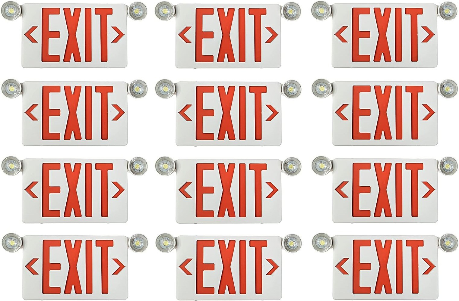 Ciata 3-Watt 120/277-Volt LED White Hardwired with Red Lights