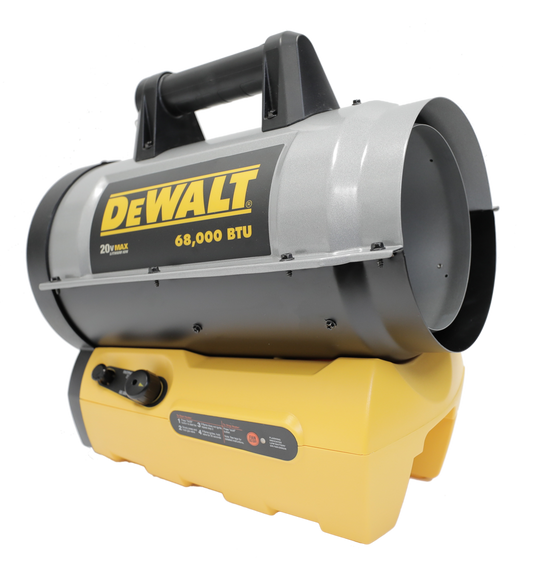 DEWALT Quiet Burner Technology Forced Air Propane Heater 68000-BTU Outdoor Portable Forced Air Propane Heater F340662