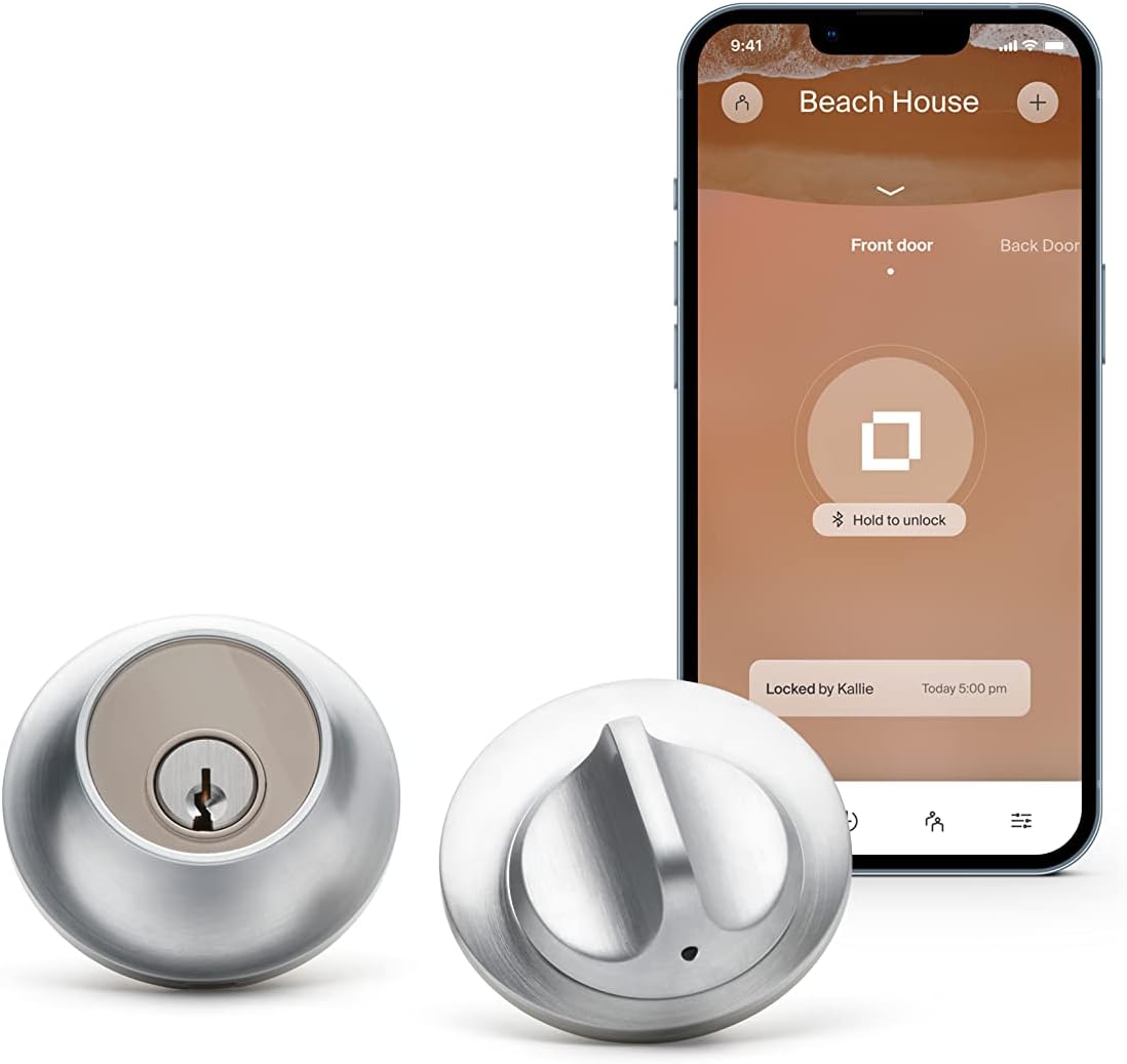 Level Lock- Touch Edition Smart Lock Satin Chrome Smart Lock Electronic Deadbolt Bluetooth C-L11U