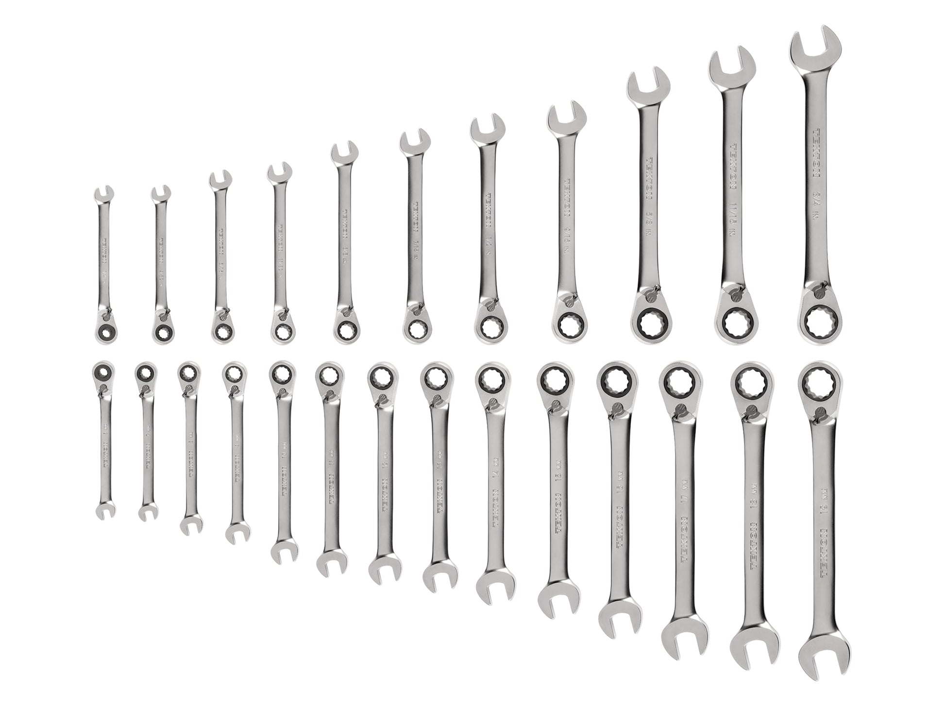 TEKTON 25 -Piece Set Metric and standard (SAE) Ratchet Wrench