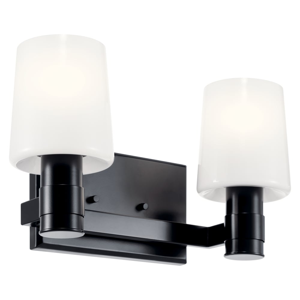 Kichler Adani 14.5-in 2 -Light Black Modern/contemporary Vanity light 5696803