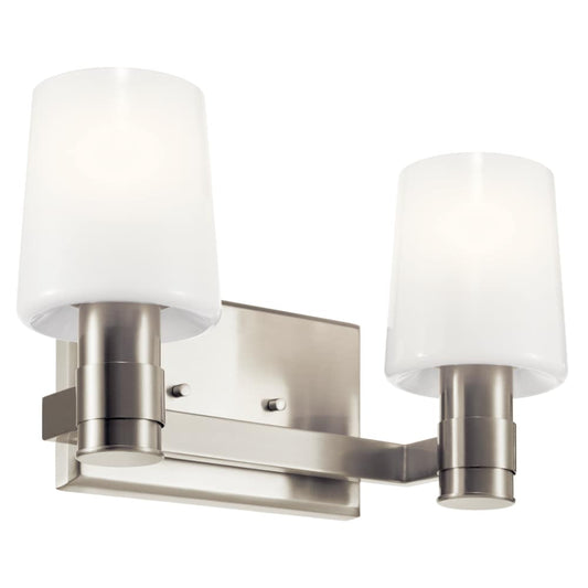 Kichler Adani 14.5-in 2 -Light Brushed Nickel Modern/contemporary Vanity light 5696797