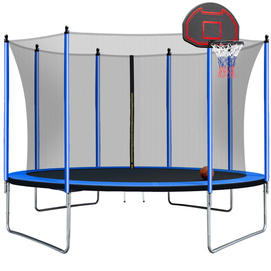 Miki Shinly Trampoline 10-ft Round Kids in Blue