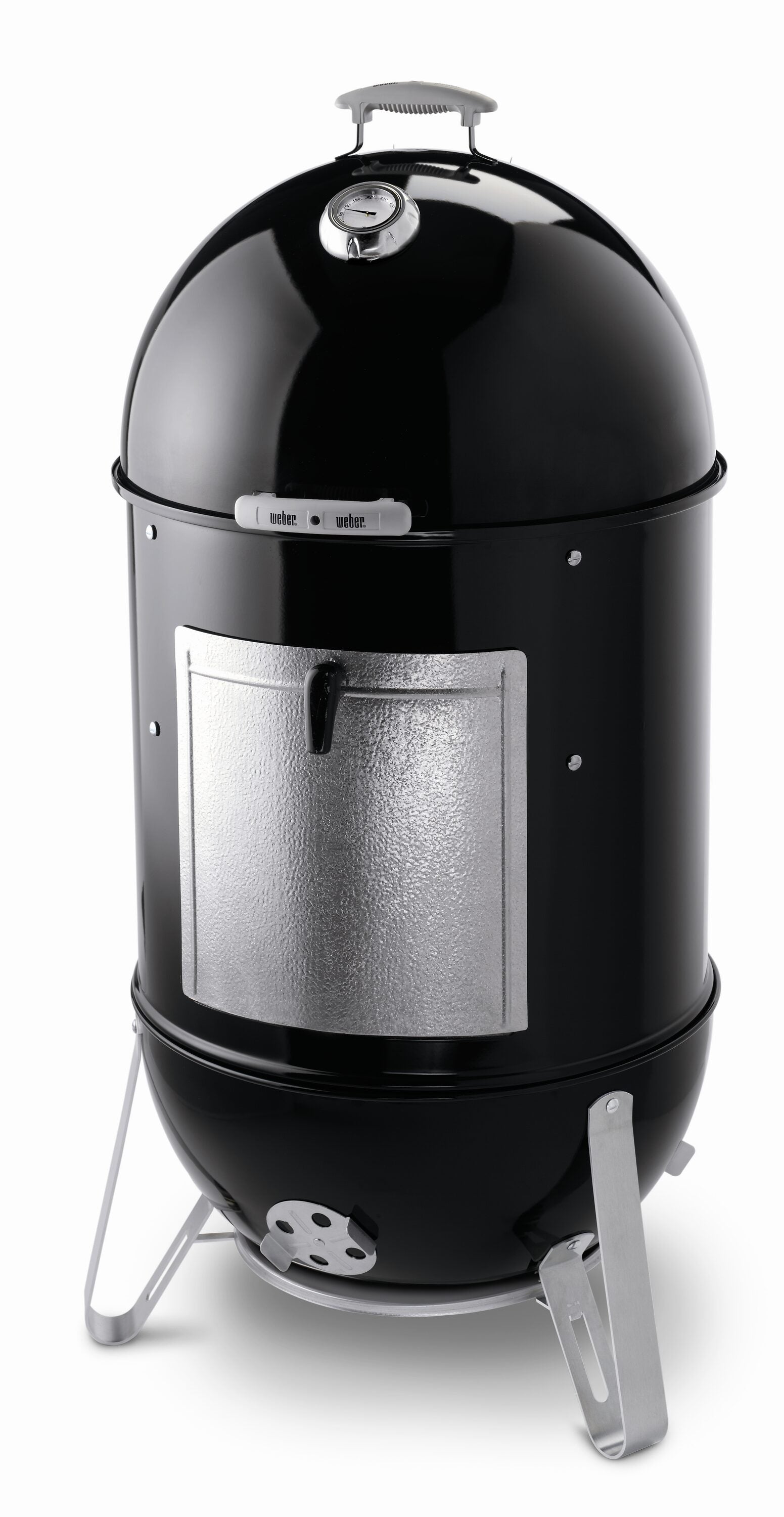 Weber 22-in Smokey Mountain Cooker 726-Sq in Black Porcelain-enamel Vertical Charcoal Smoker 731001