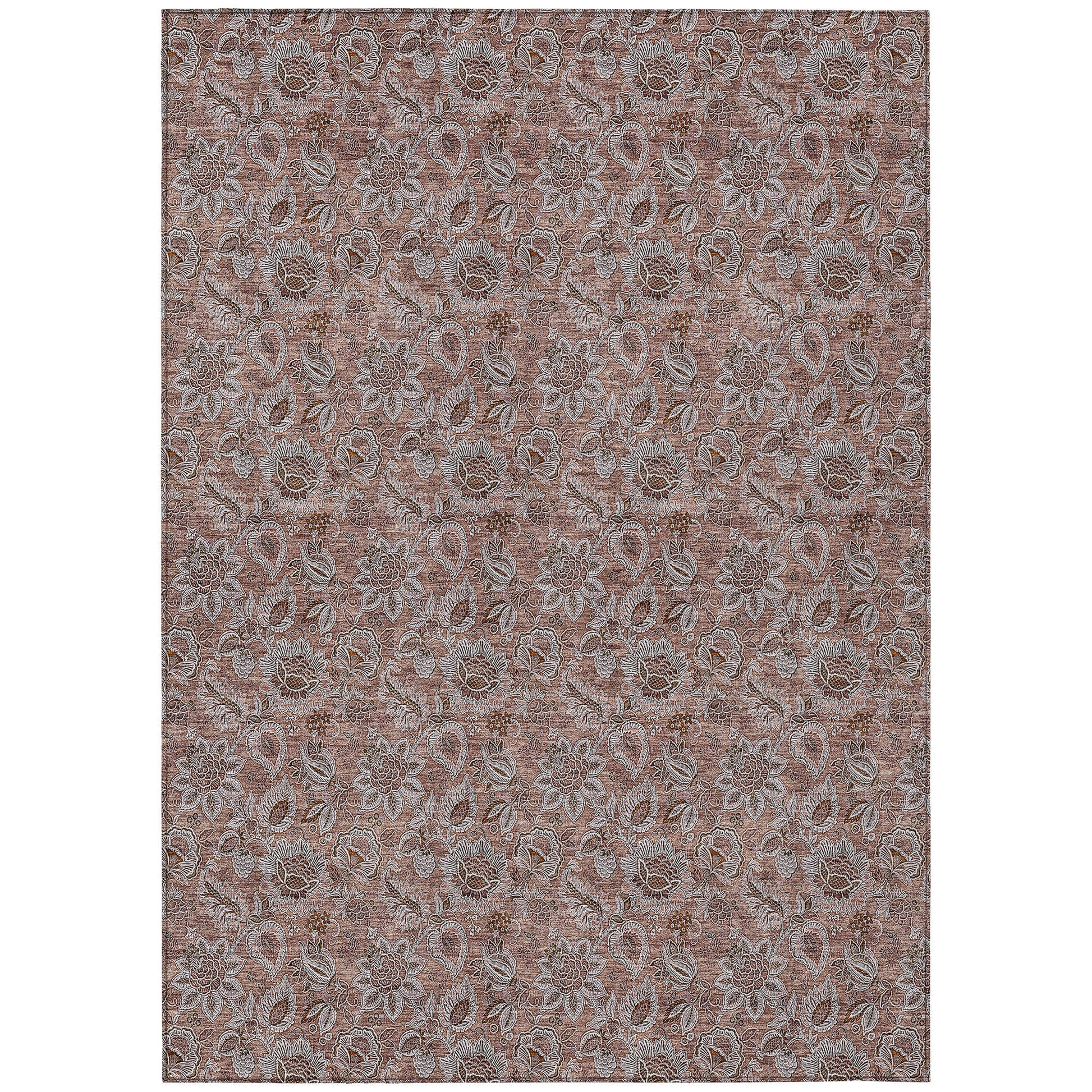 Addison Rugs Chantille ACN661CP 8 x 10 (ft) Copper Rectangular Indoor/Outdoor Geometric Machine washable Area rug