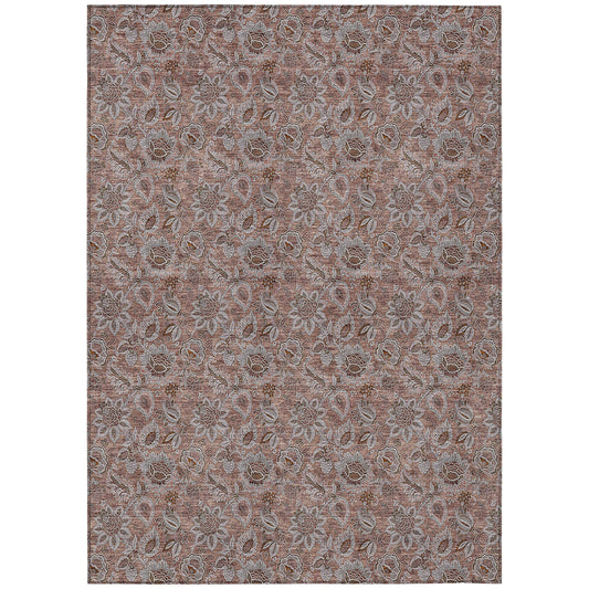 Addison Rugs Chantille ACN661CP 8 x 10 (ft) Copper Rectangular Indoor/Outdoor Geometric Machine washable Area rug