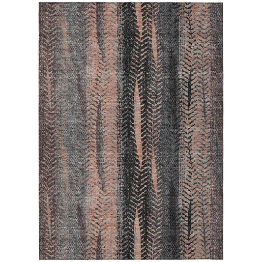 Addison Rugs Chantille ACN693TR 8 x 10 (ft) Terracotta Rectangular Indoor/Outdoor Geometric Machine washable Area rug