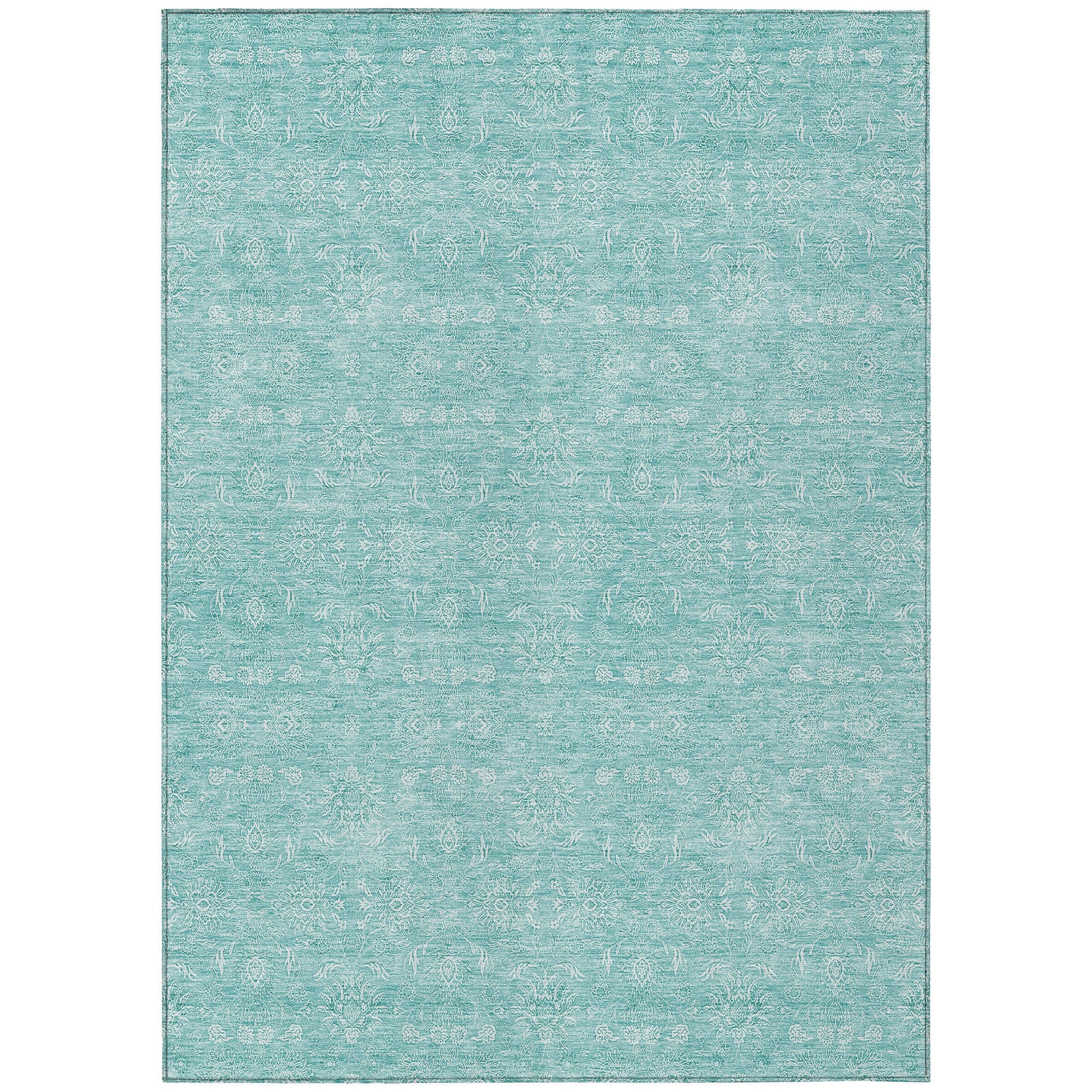 Addison Rugs Chantille ACN703AQ 9 x 12 (ft) Aqua Rectangular Indoor/Outdoor Geometric Machine washable Area rug