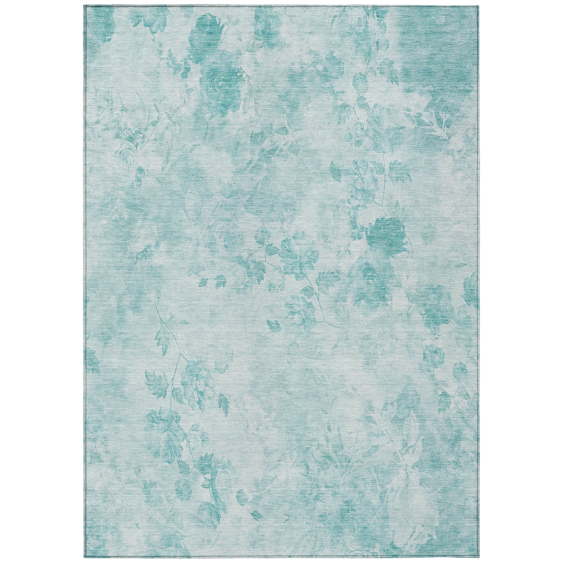 Addison Rugs Chantille ACN724AQ 8 x 10 (ft) Aqua Rectangular Indoor/Outdoor Geometric Machine washable Area rug