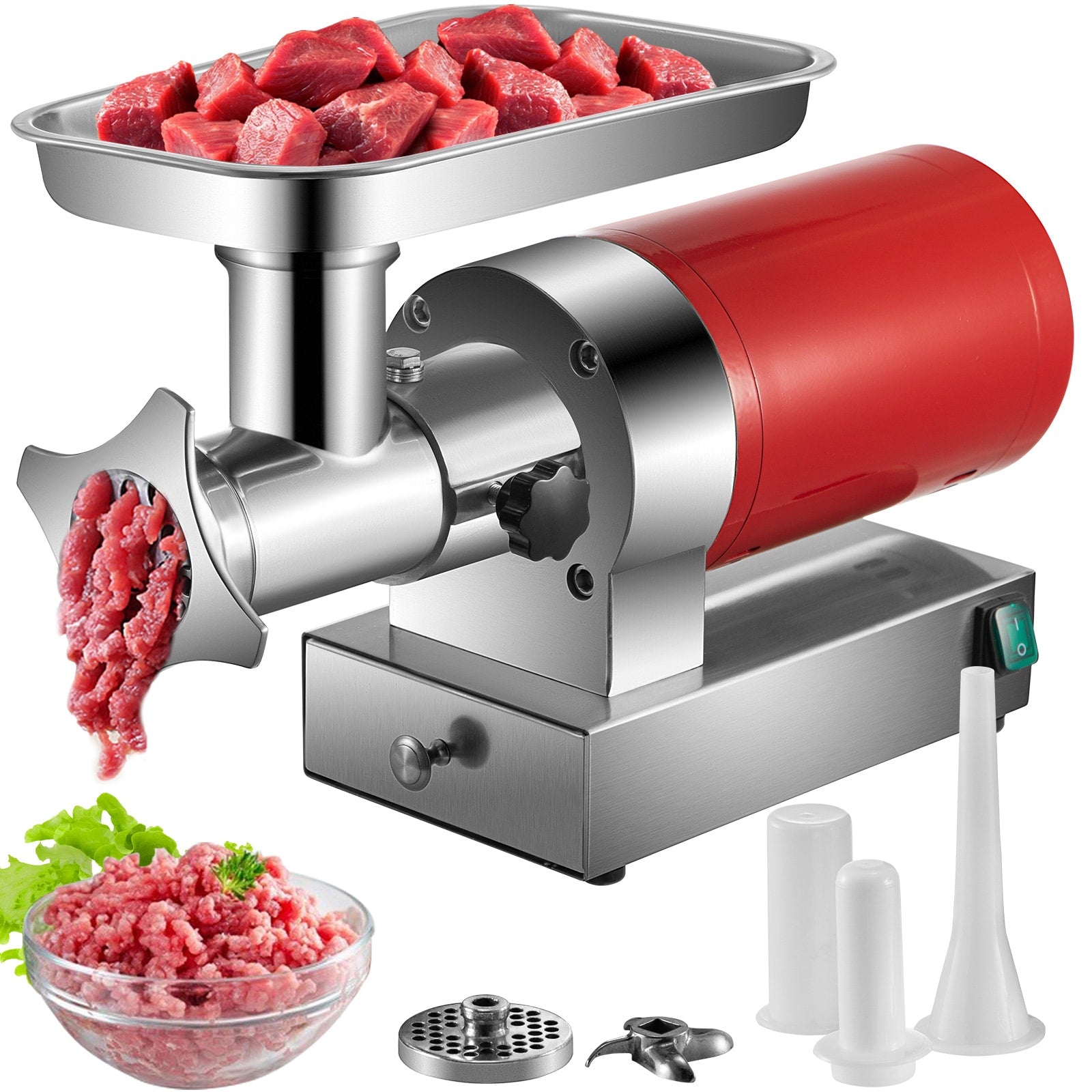 VEVOR Commercial/Residential Course Grind Stainless Steel Electric Meat Grinder (1119-Watt) RJDTMC1100W3YOMFQV1