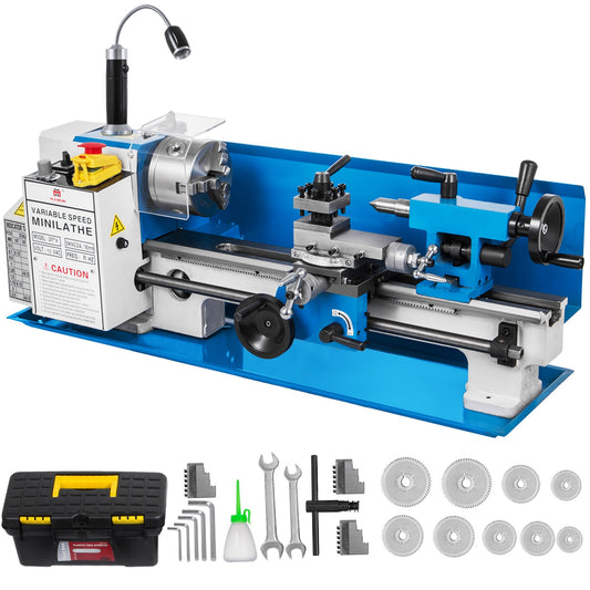 VEVOR 8.5-in x 27.5-in Variable Speed Wood Lathe JSMNCC7X14-550W01V1