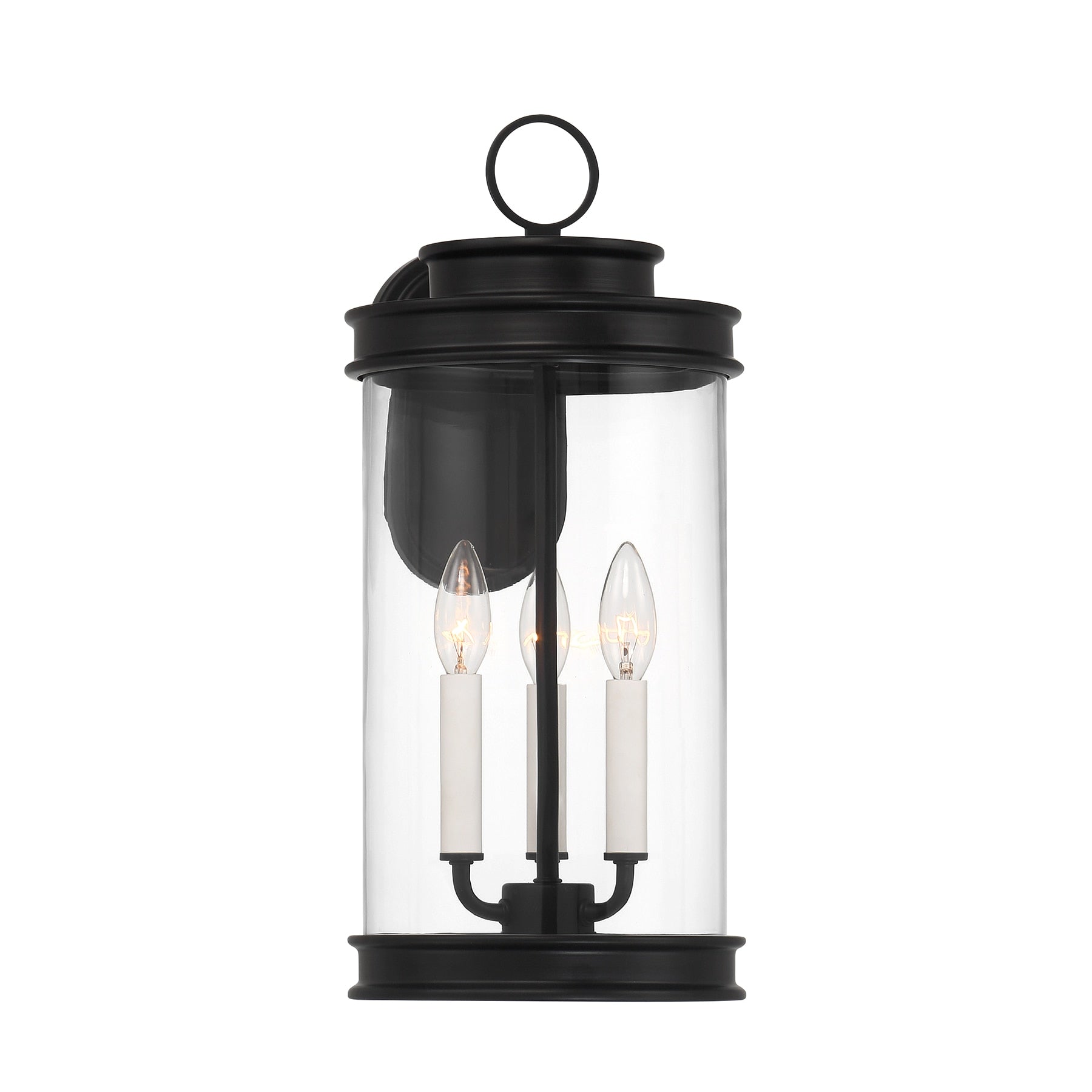 Savoy House Englewood 3 -Light 19-in H Matte Black Hardwired Outdoor Wall Light