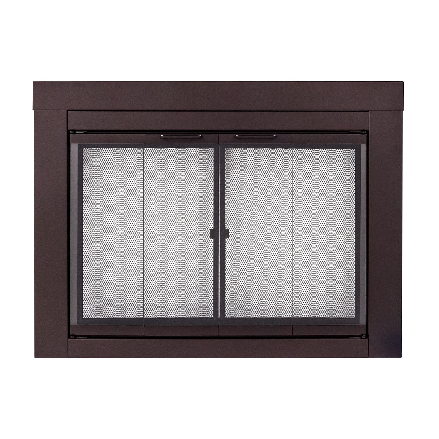 Pleasant Hearth Ascot Oil Rubbed Bronze Small Bifold Fireplace Doors with Clear Tempered Glass AT-1000OR