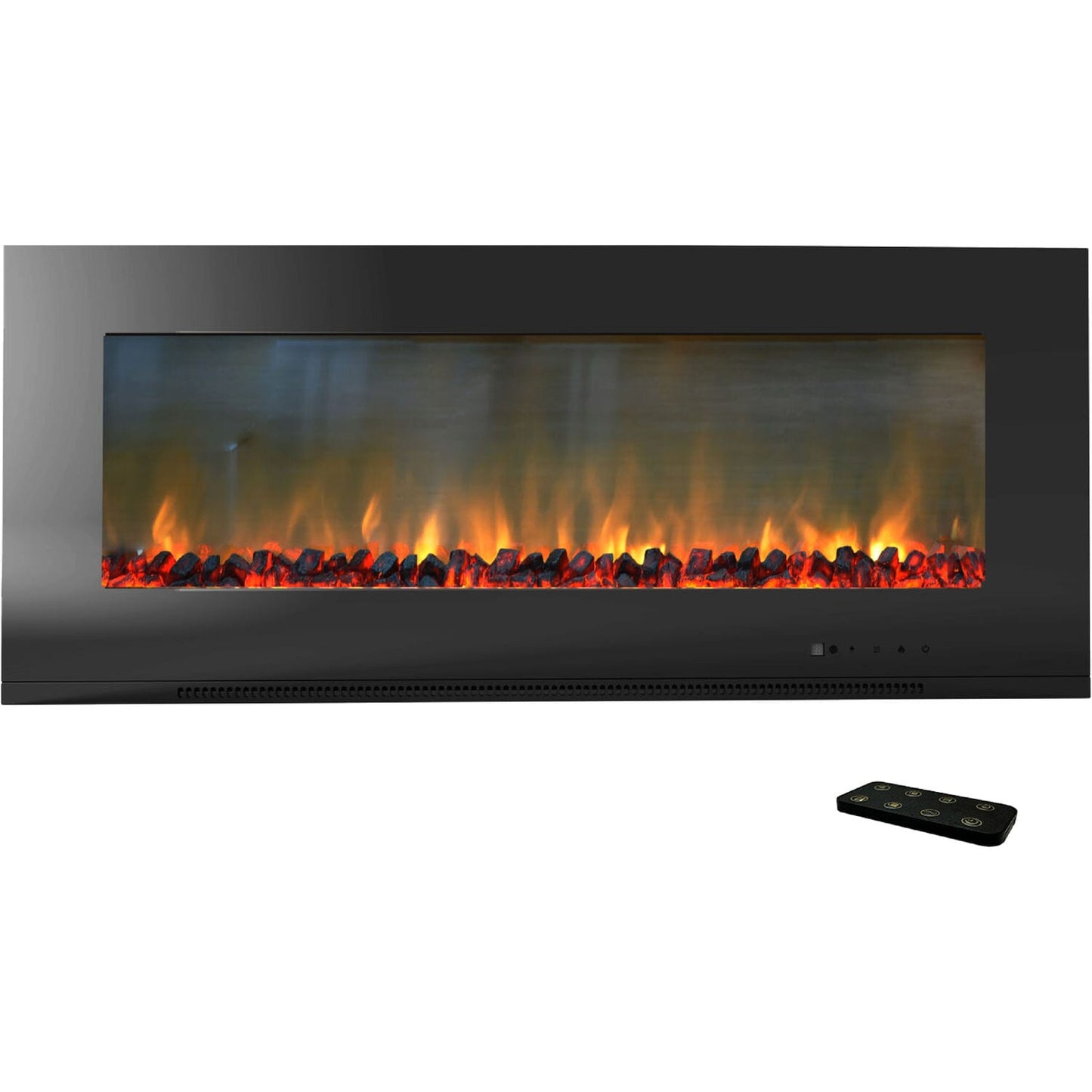 Cambridge 56-in W Black Fan-forced Electric Fireplace CAM56WMEF-2BLK