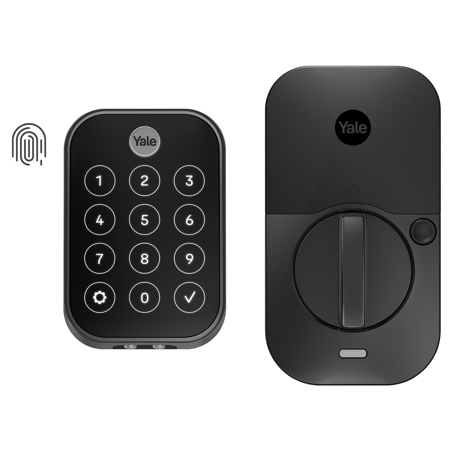 Yale Assure Lock 2 Black Suede Electronic Deadbolt Bluetooth Fingerprint Touchscreen Keypad YRD450-F-BLE-BSP