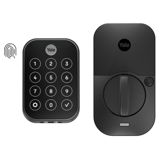 Yale Assure Lock 2 Black Suede Electronic Deadbolt Bluetooth Fingerprint Touchscreen Keypad YRD450-F-BLE-BSP