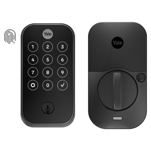 Yale Assure Lock 2 Black Suede Electronic Deadbolt Bluetooth Fingerprint Touchscreen Keypad YRD420-F-BLE-BSP