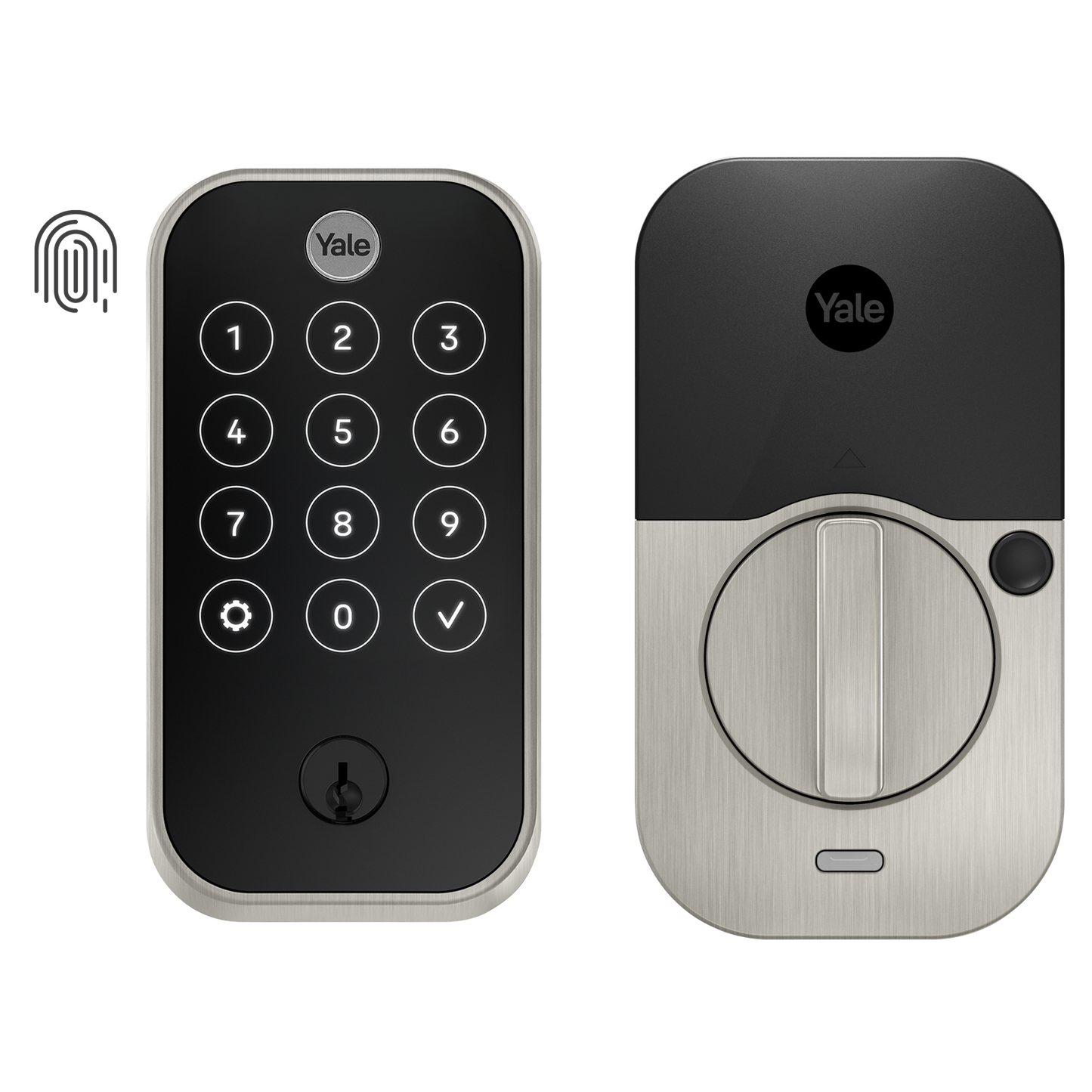 Yale Assure Lock 2 Satin Nickel Electronic Deadbolt Bluetooth Fingerprint Touchscreen Keypad YRD420-F-BLE-619