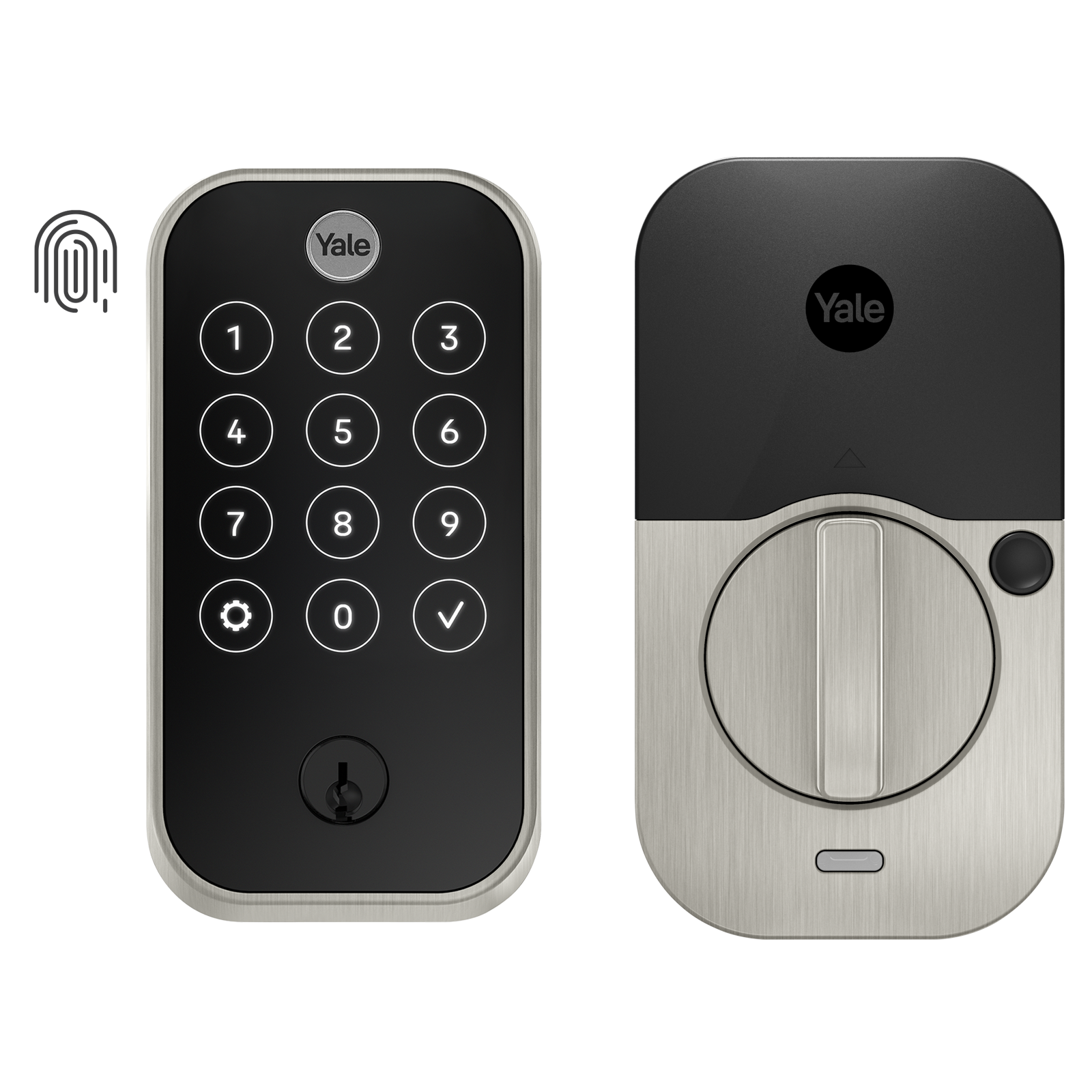 Yale Assure Lock 2 Satin Nickel Electronic Deadbolt Bluetooth Fingerprint Touchscreen Keypad YRD420-F-BLE-619