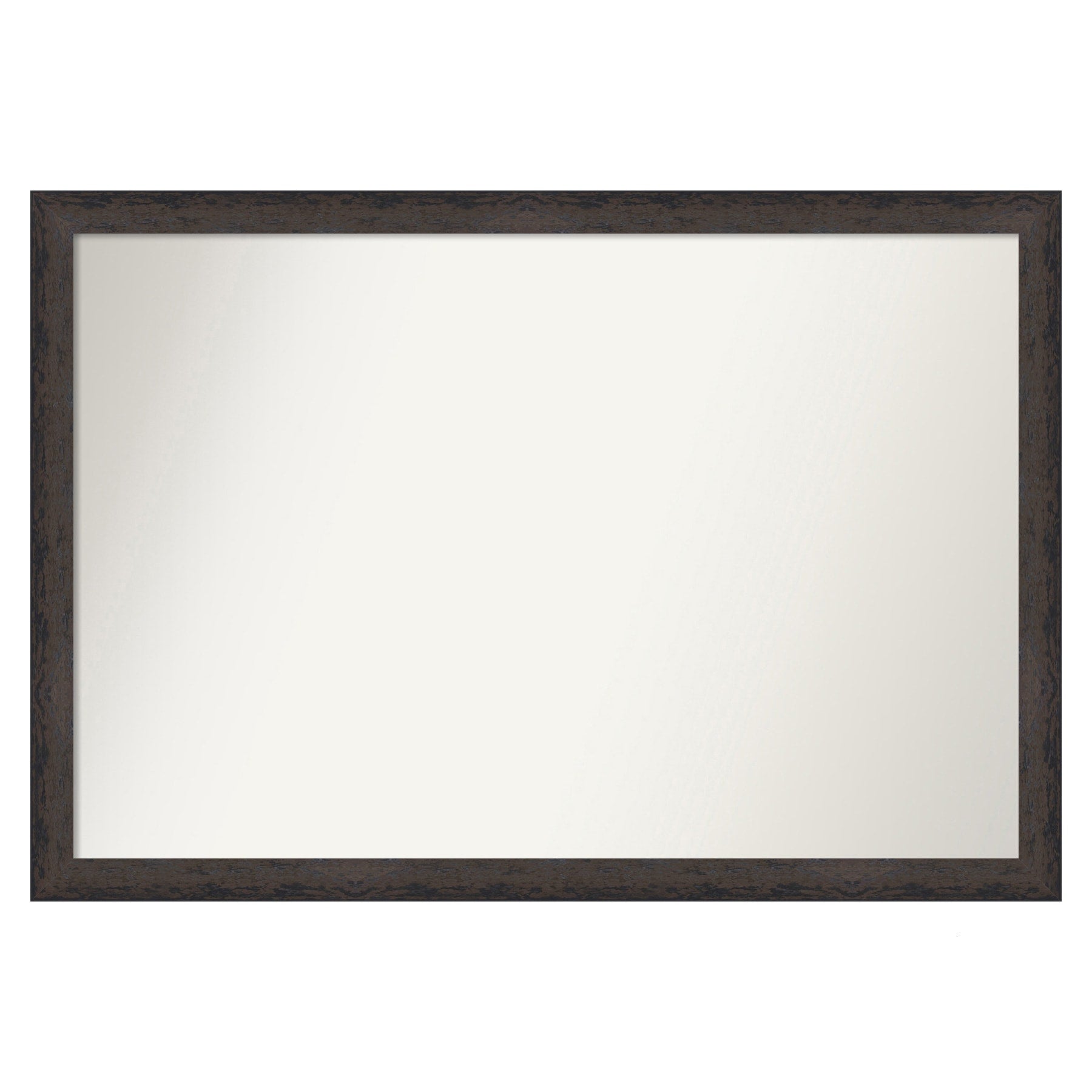 Amanti Art Dappled Black Brown Narrow Frame 38.75-Inches W x 26.75-Inches H Rectangle Dappled Black Brown Narrow Framed Vanity Mirror