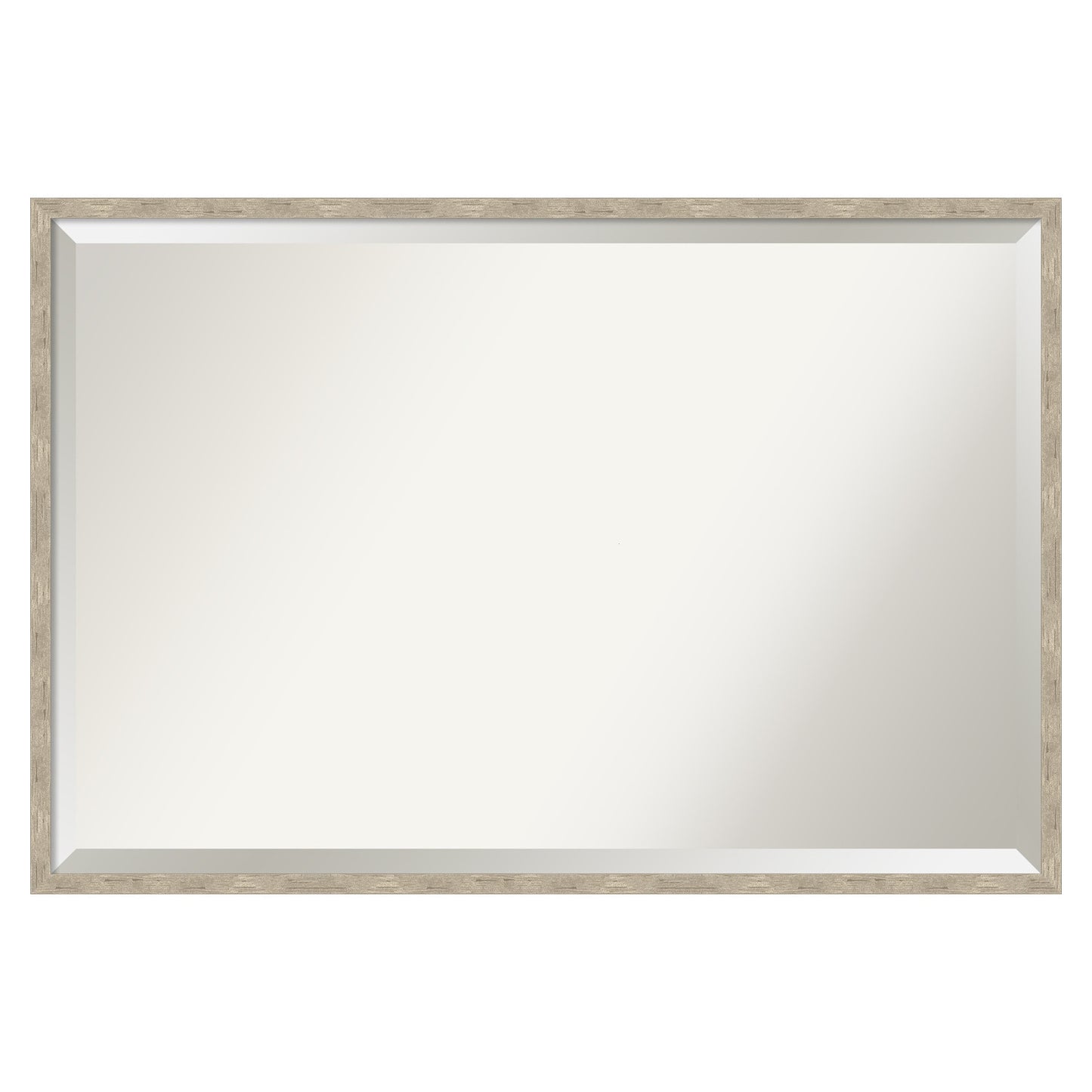 Amanti Art Imprint Pewter Frame 37-Inches W x 25-Inches H Rectangle Salon Scoop Silver Framed Vanity Mirror