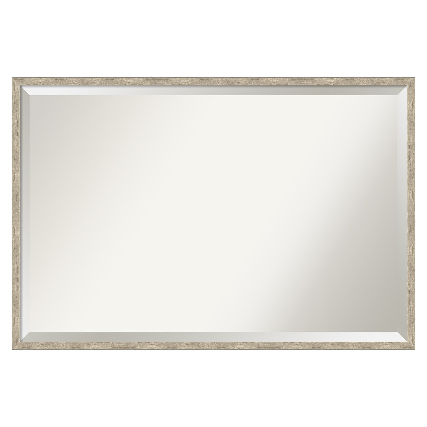Amanti Art Imprint Pewter Frame 37-Inches W x 25-Inches H Rectangle Salon Scoop Silver Framed Vanity Mirror