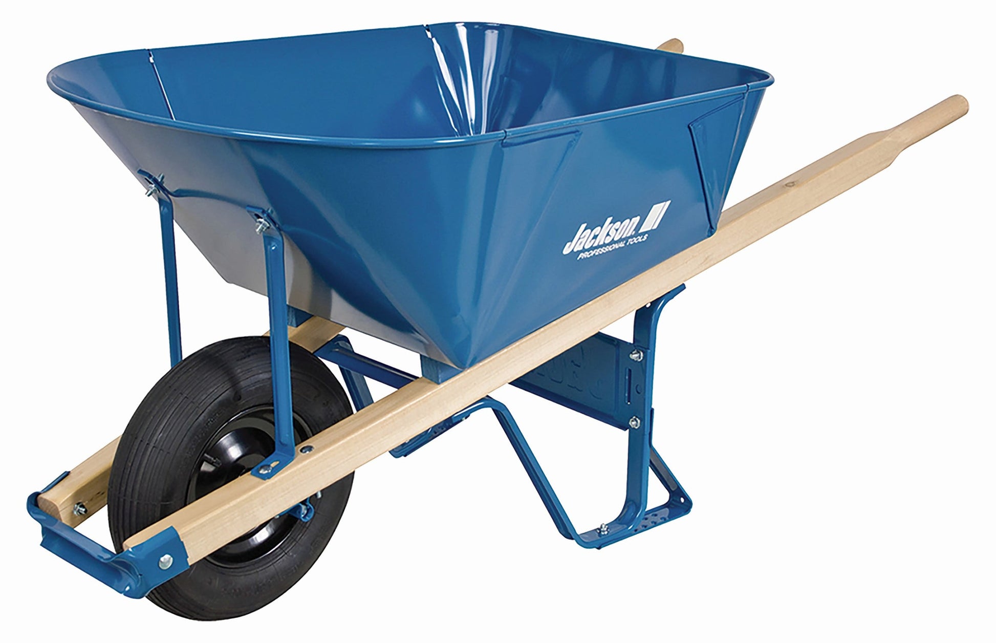 Jackson 6-cu ft 1 Wheel Steel Push Wheelbarrow Flat-Free Tire M11T22BB