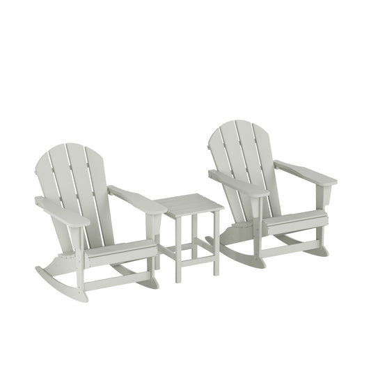 Westin Furniture Laguna Set of 2 Sand HDPE Frame Rocking Chair with Slat Seat