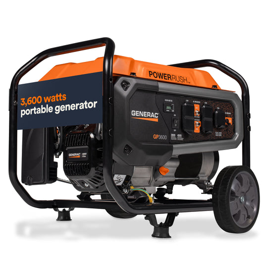 Generac 3600-Watt Single Fuel (Gasoline) Portable Generator 7722
