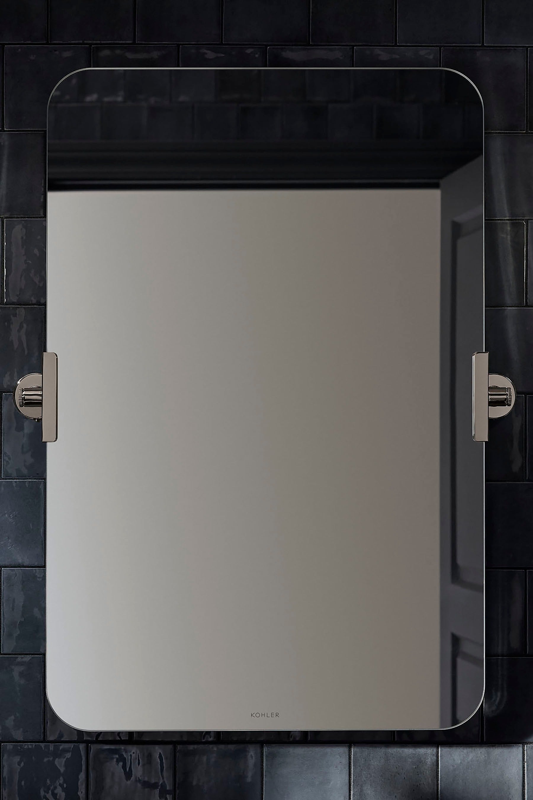 KOHLER Castia by Studio McGee 22.81-Inches x 29.5-Inches Polished Frameless Rectangle Bathroom Vanity Mirror ( Vibrant Polished Nickel )