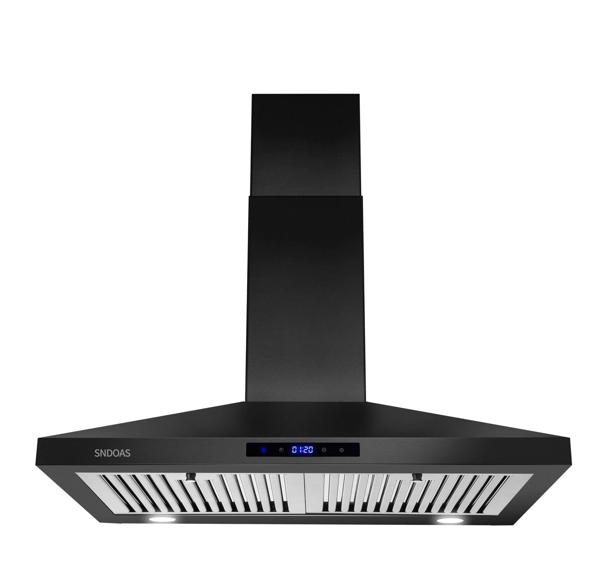 Kahomvis 30 inch Ducted 350-CFM Recirculating Brushed Stainless Steel Wall-Mounted Range Hood