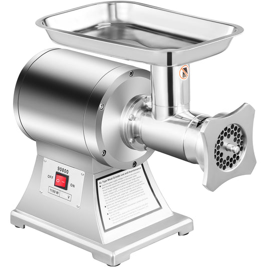 VEVOR Commercial/Residential Course Grind Stainless Steel Electric Meat Grinder (1100-Watt) 1100WJRJ90800X001V1