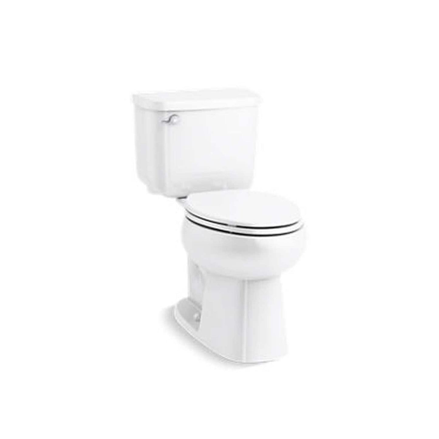Sterling Windham White Elongated Chair height 14-in Rough-In WaterSense 1.28 GPF 2-piece Toilet