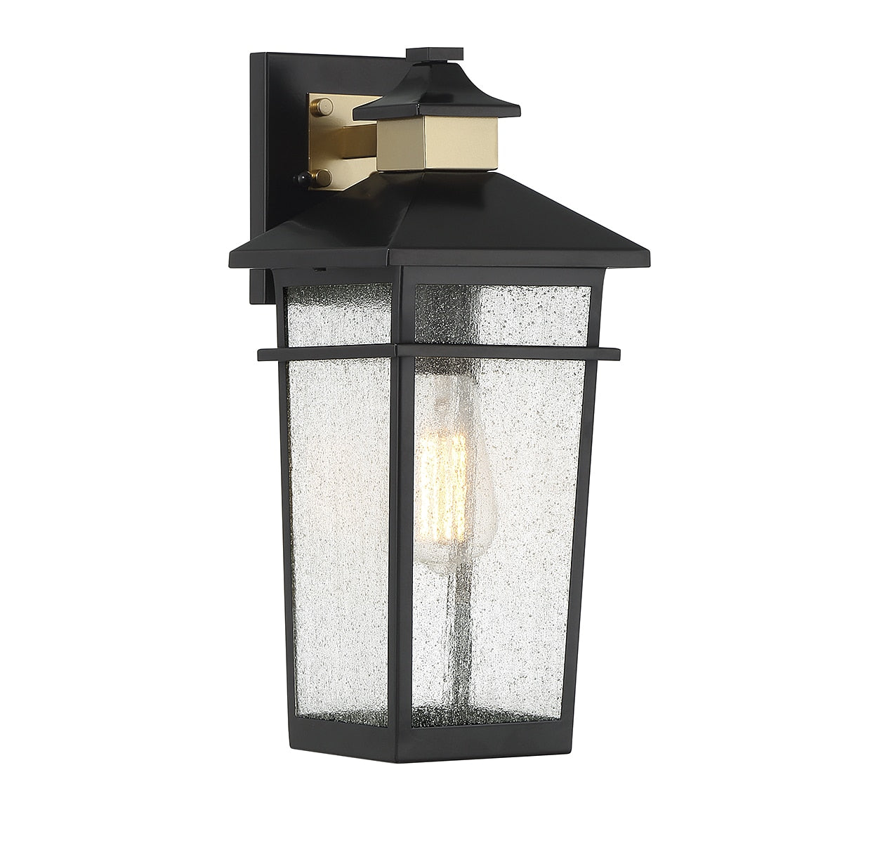 Savoy House Kingsley 1 -Light 16.25-in H Matte Black Hardwired Outdoor Wall Light
