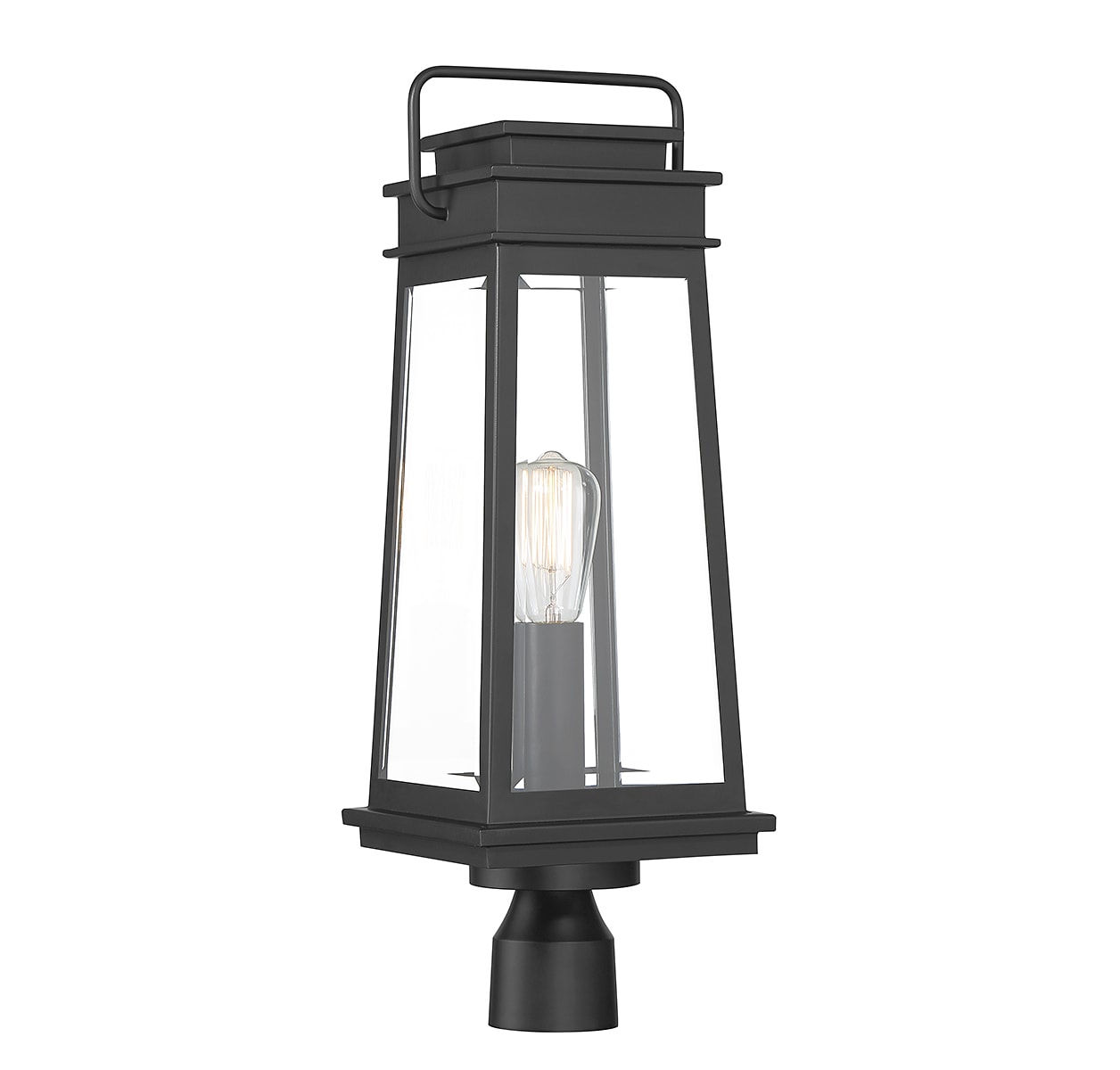 Savoy House Boone 24.25-in Matte Black Traditional Outdoor Light post lantern
