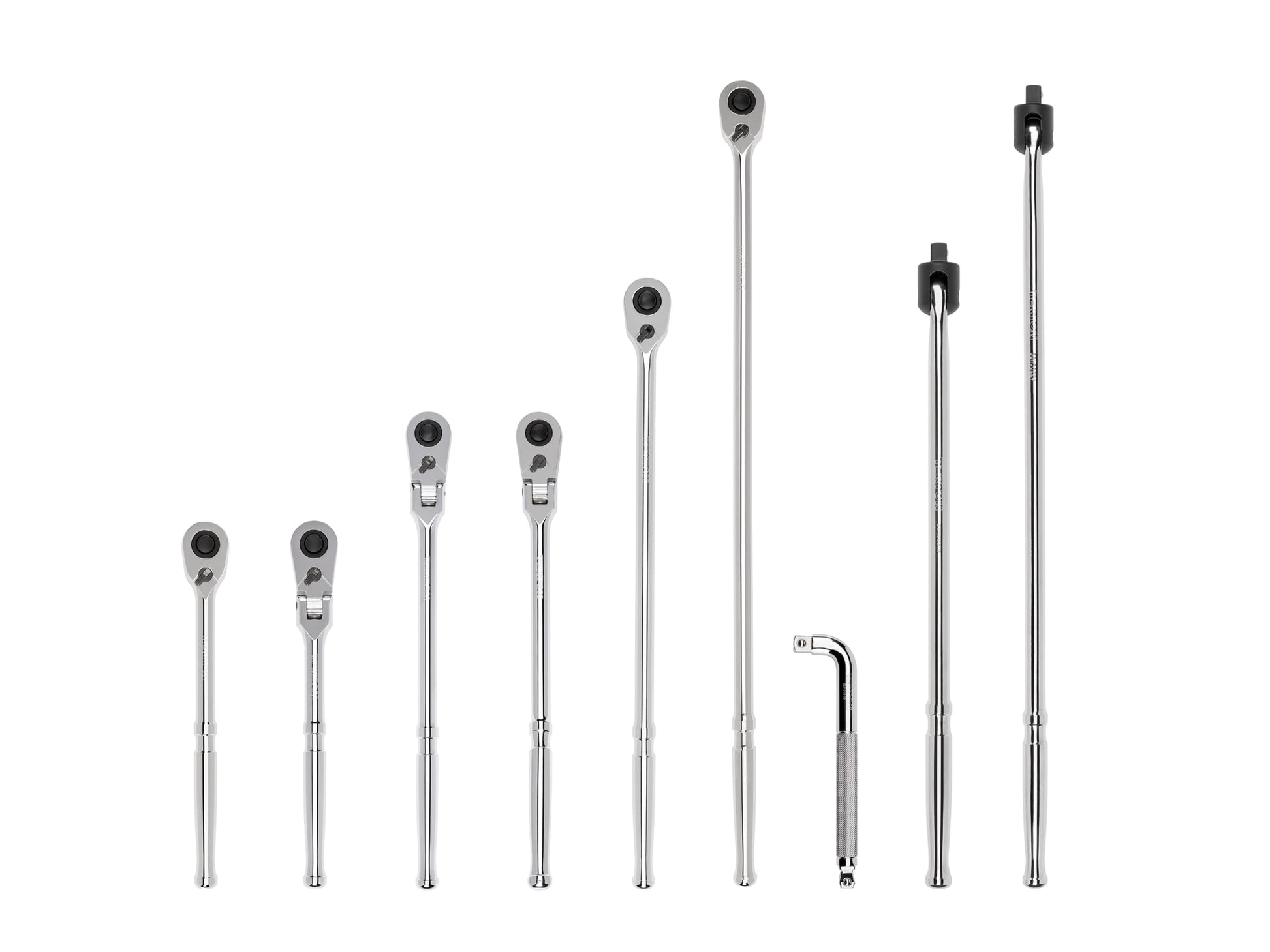 TEKTON 1/2 Inch Drive Quick-Release Ratchet, L-Handle, and Breaker Bar Set (9-Piece) SDR99201