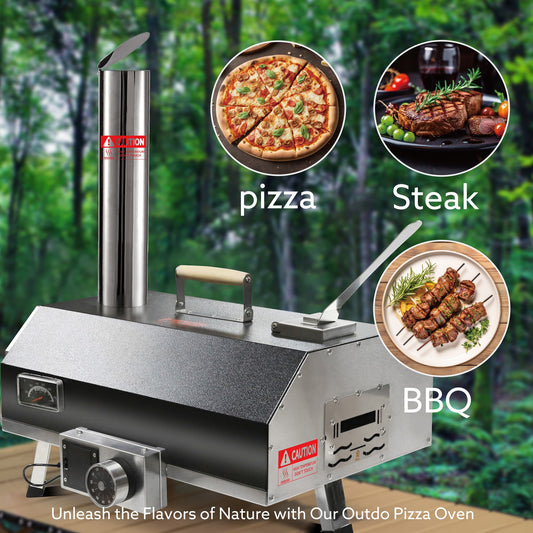 Runesay Pizza Oven Stainless Steel Hearth Wood-fired Outdoor Pizza Oven HBGRIL-08