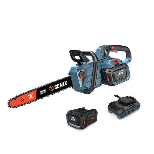SENIX 60-volt Max 16-in Brushless Battery 4 Ah Chainsaw (Battery and Charger Included) CSX6-M