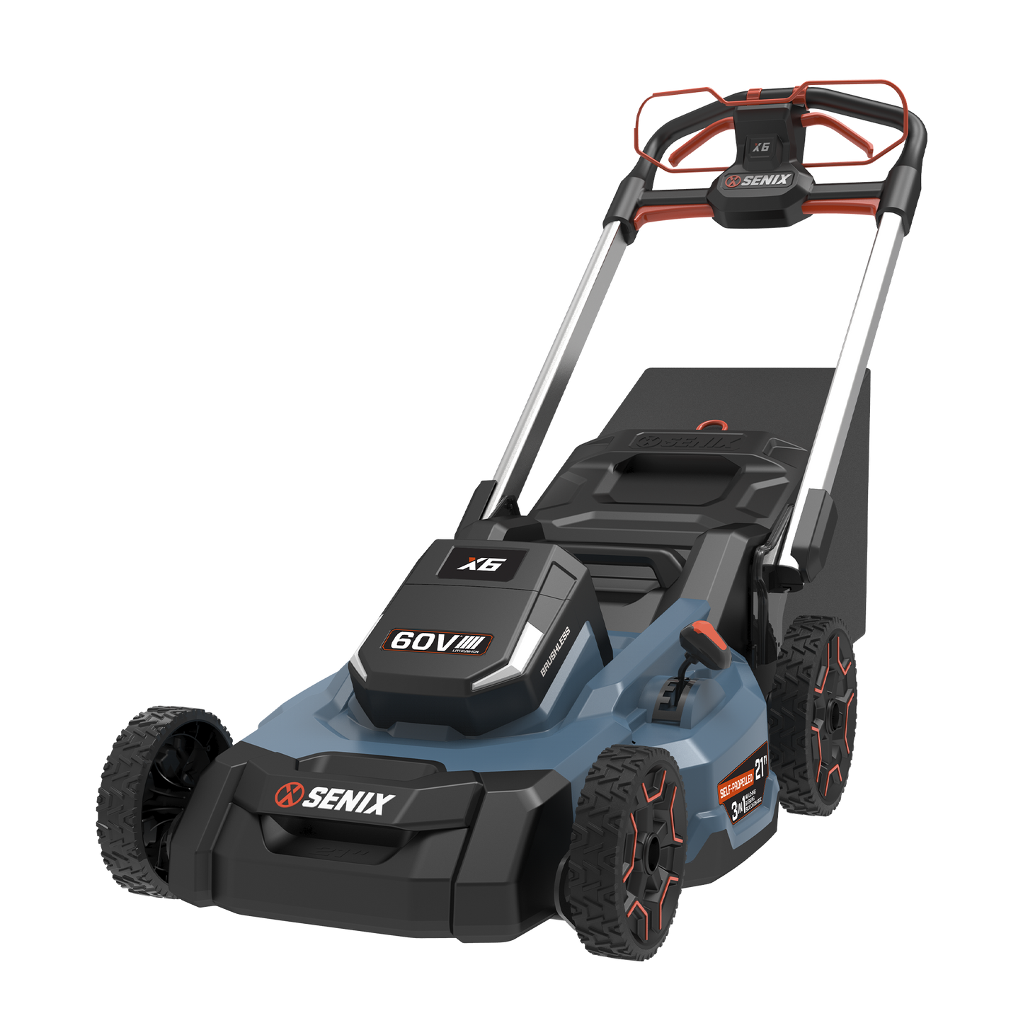 SENIX 60 Volt 60-volt 21-in Cordless Self-propelled Lawn Mower 8 Ah (1-Battery and Charger Included) LPSX6-H