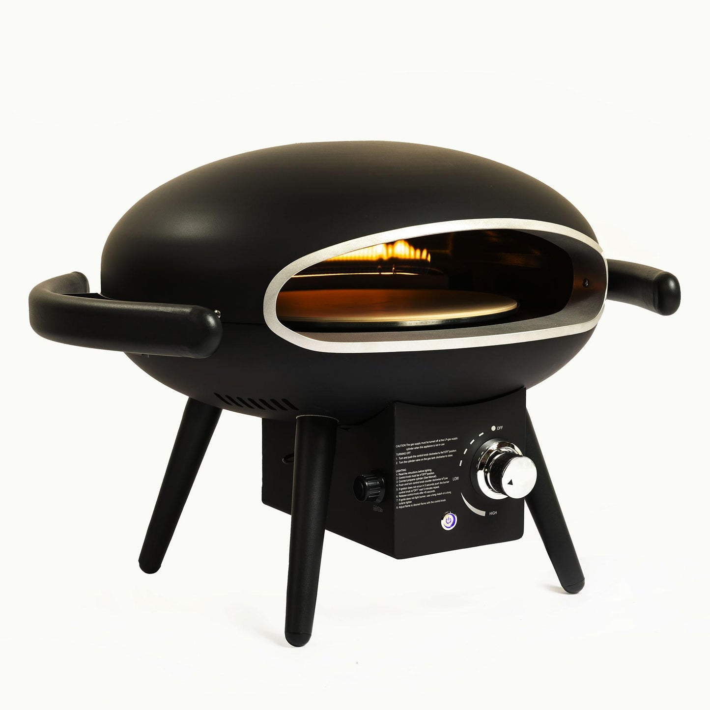 Bayfeve Portable Propane Gas Pizza Oven for 12-in Pizzas Hearth Liquid Propane Outdoor Pizza Oven BFAS-5529-GL