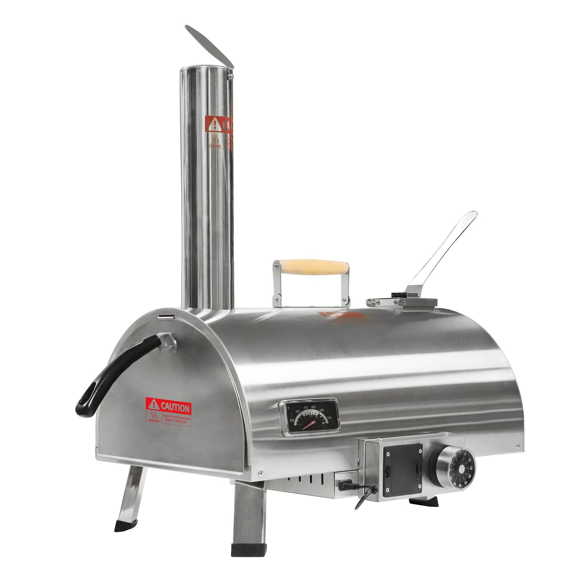 Bayfeve Automatic Rotatable Outdoor Portable Pizza Oven Stainless Steel Hearth Wood Pellet Outdoor Pizza Oven BFEB-4335-GL