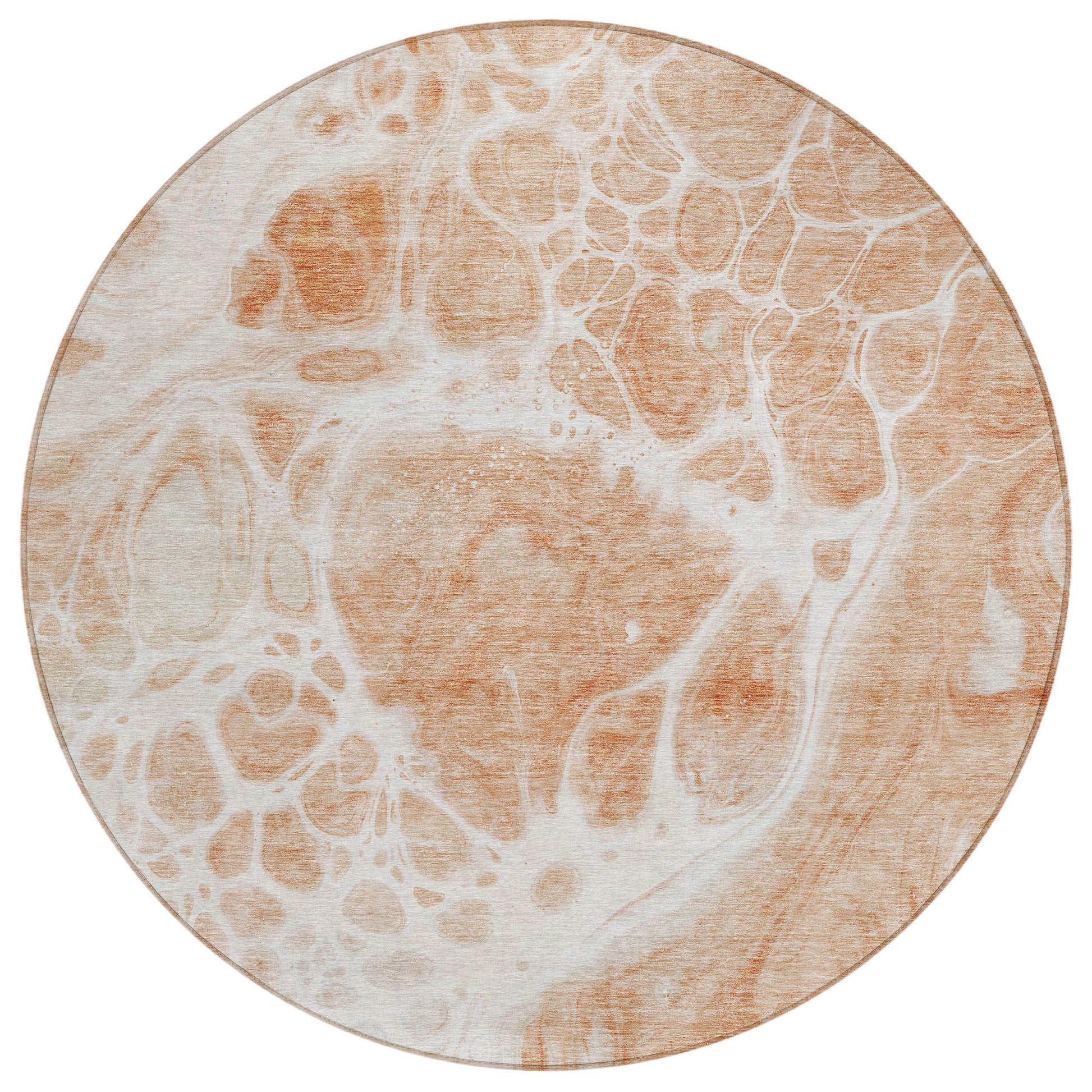 Addison Rugs Chantille ACN682CR 8 x 8 (ft) Coral Round Indoor/Outdoor Geometric Machine washable Area rug