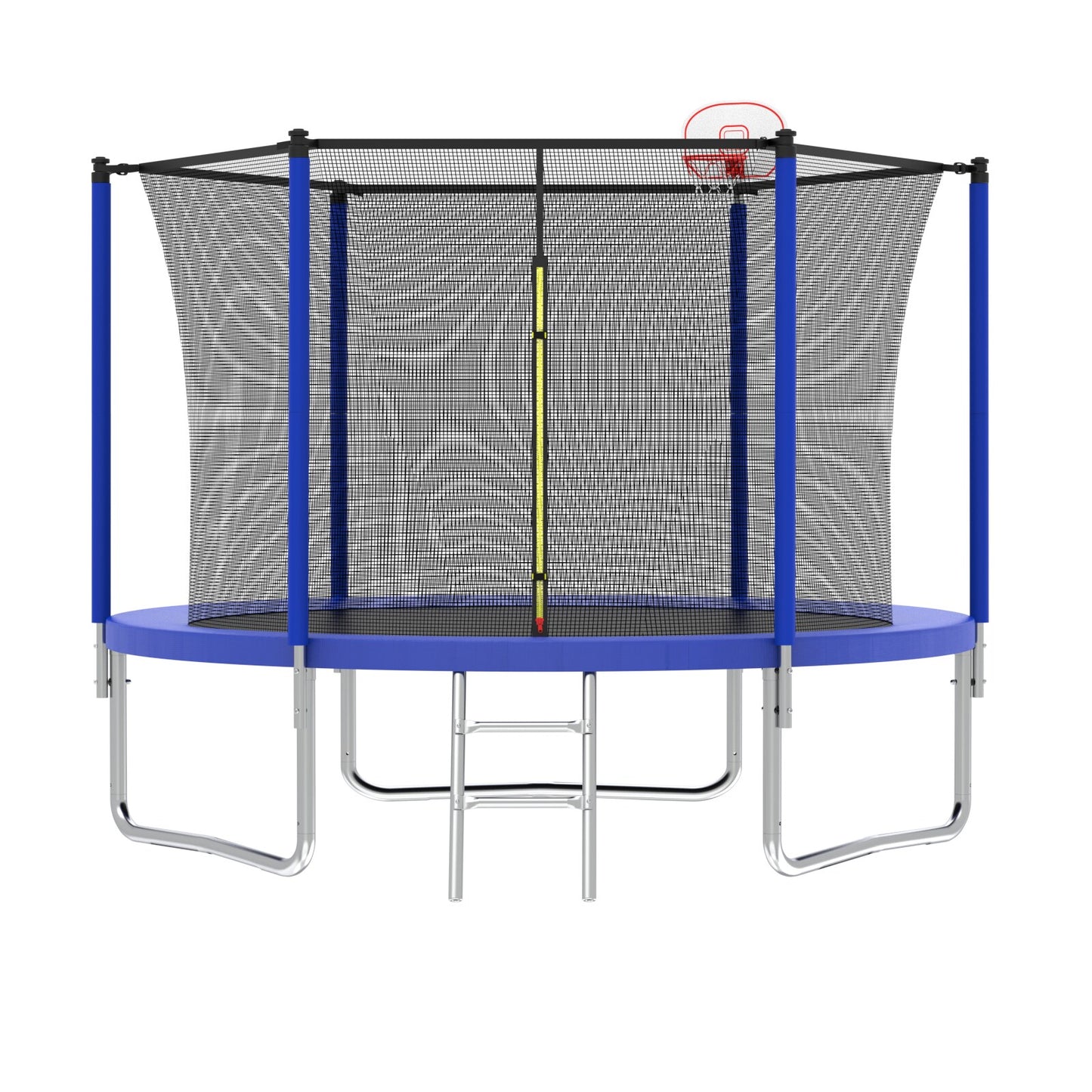 Kahomvis Trampoline 10-ft Round Backyard in Blue