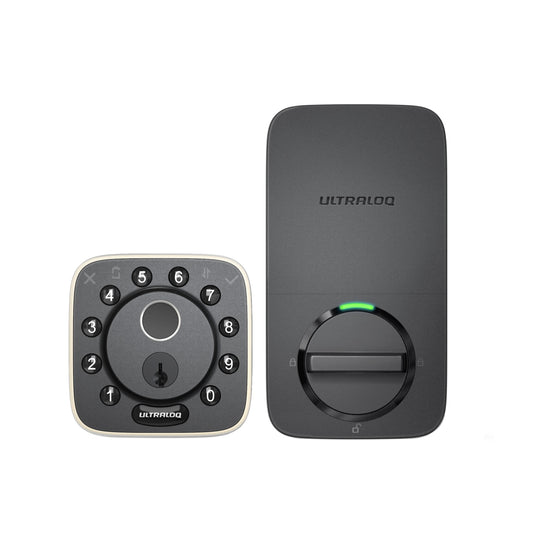 Ultraloq Bolt Black Smart Lock Electronic Deadbolt with Wifi Bluetooth and Fingerprint Keypad BOLT-F-NK