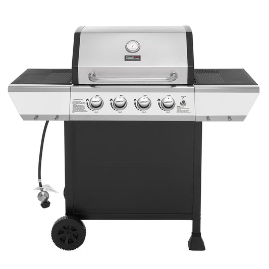 Royal Gourmet Freestanding Series Black and Silver 4-Burner Liquid Propane Gas Grill GA4400T